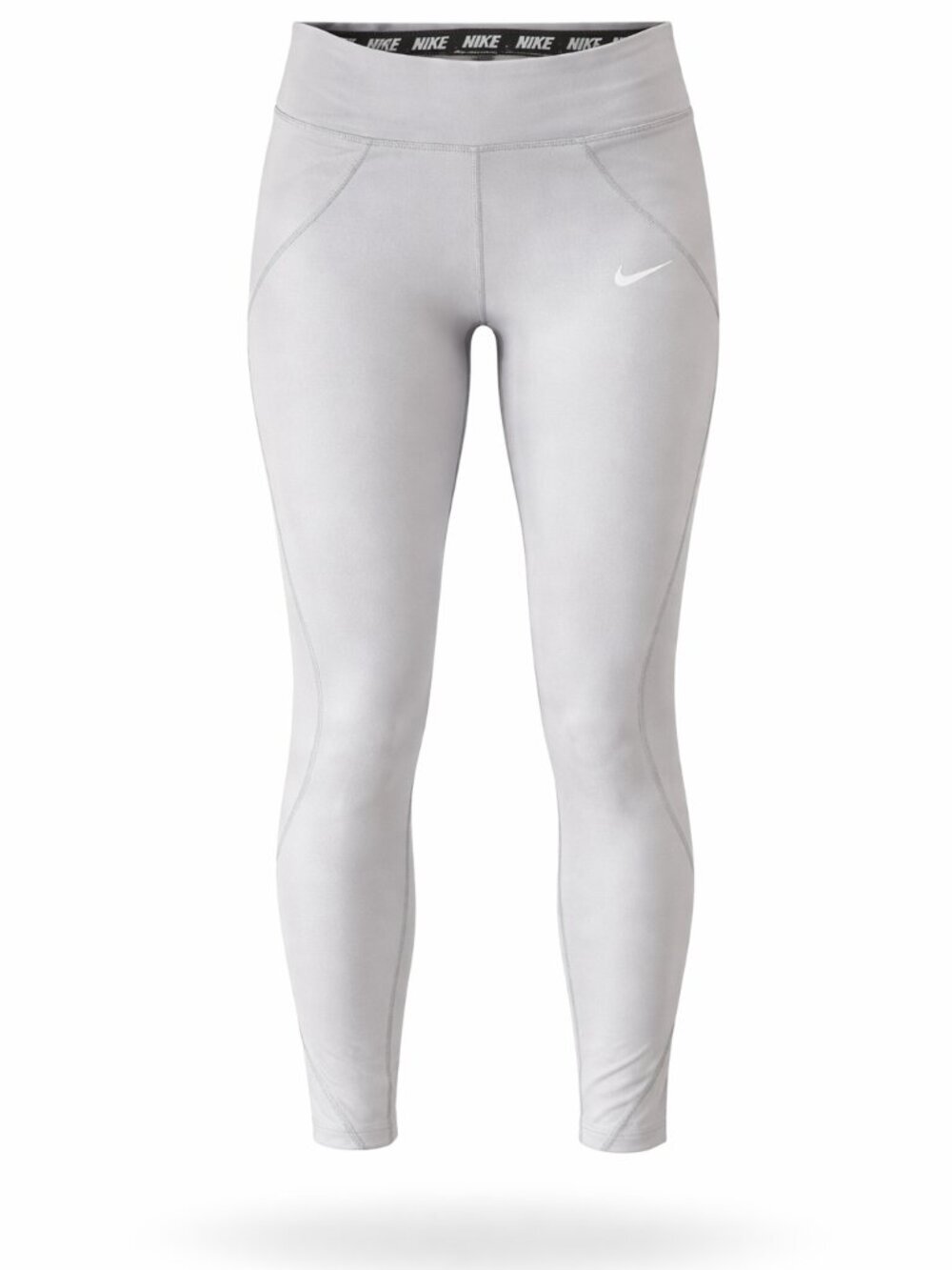 Nike Dri-Fit Silver Gray Athletic Leggings Womens XS Workout Running Yoga